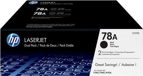 TONER HP CE278A BLACK PACK 2UD